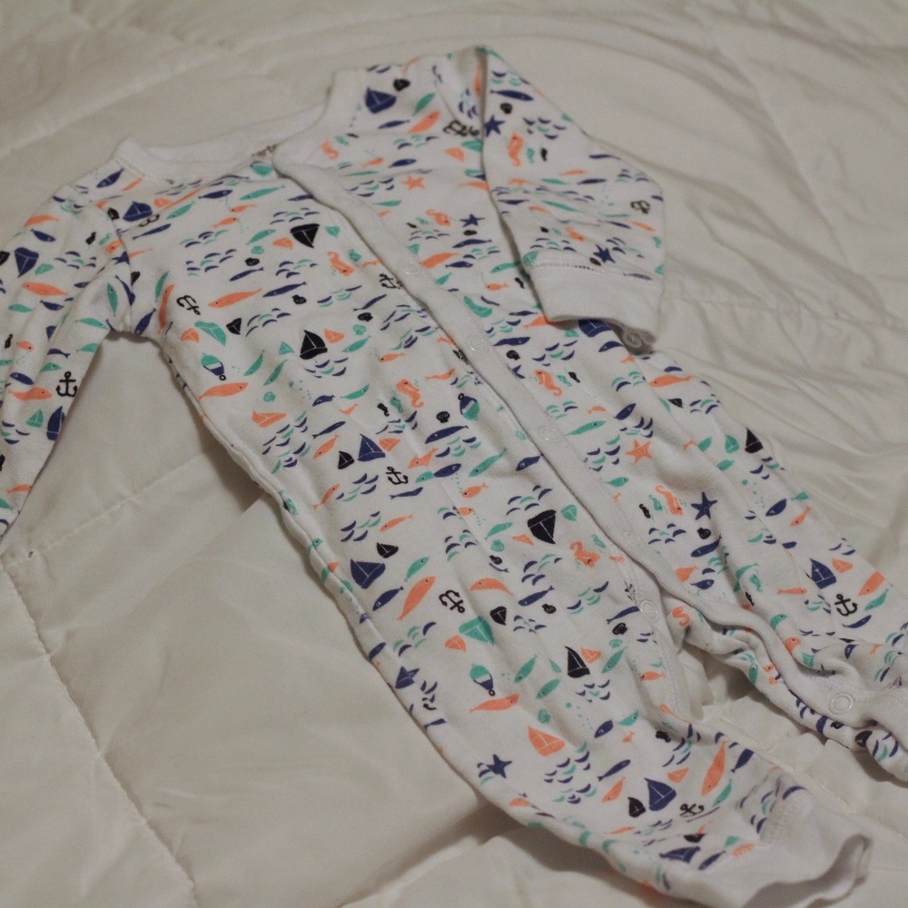 Sailboat romper zip up